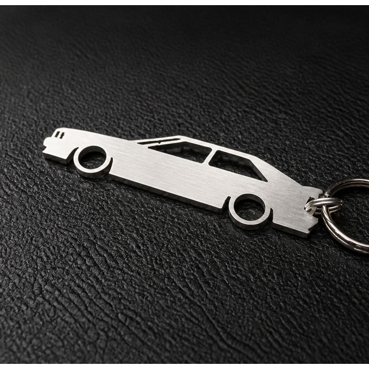 Audi Quattro Coupe Silhouette Keyring – Stainless Steel | Inox Drive