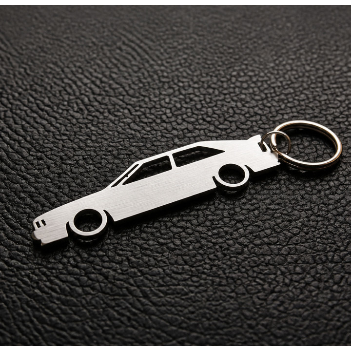 Audi Quattro Coupe Silhouette Keyring – Stainless Steel | Inox Drive