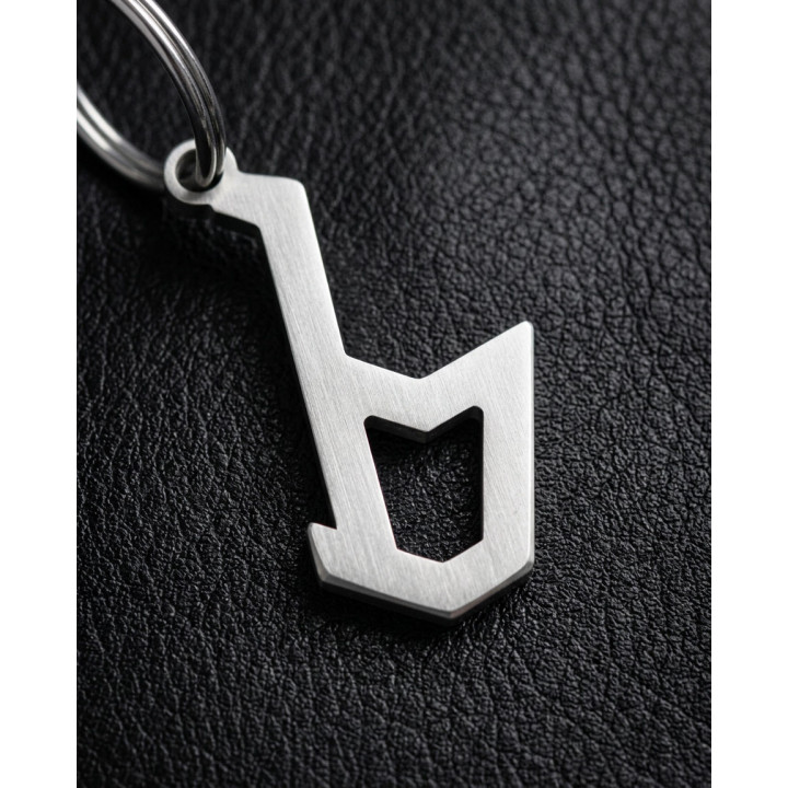 Bertone Logo Keyring – Stainless Steel | Inox Drive