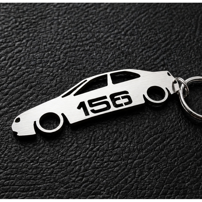 Alfa Romeo 156 Keyring – Stainless Steel | Inox Drive