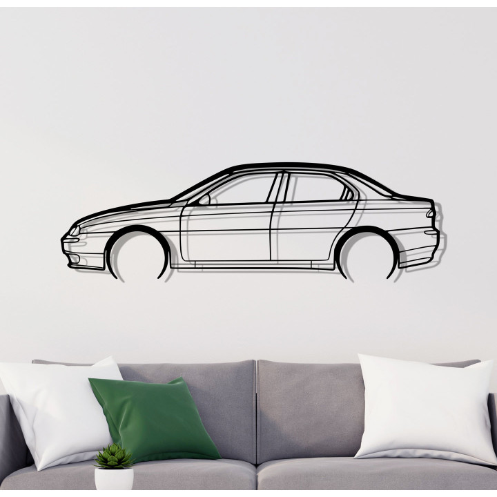 Alfa Romeo 156 Wanddeko | Stahl Auto Wandkunst